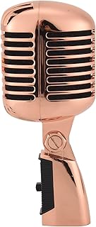 Luejnbogty Professional Wired Vintage Classic Microphone Dynamic Vocal Mic Microphone for Live Performance Karaoke(Rose Gold), 00288609A2