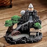 Handmade Incense Burner with 120 Cones, Waterfall Backflow Incense Holder, Fountain Decoration, Aromatherapy Ornament, Apartment Decor, Home Decor, Room Decor