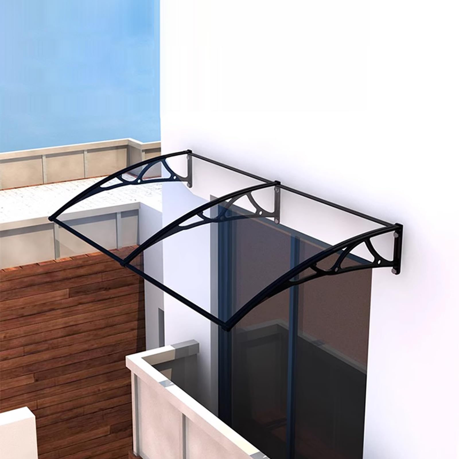 Auvent de toit moderne pour garder votre entrée de maison au sec