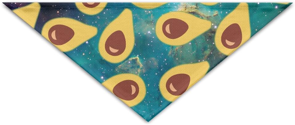 Fruits Avocado In Space Pet Puppy Dog Triangle Head Scarf Bandana Bibs Collars Neckerchief