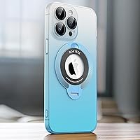 Vista 2 de Losin Funda compatible con iPhone 15 Pro Max con soporte magnético [compatible con MagSafe], bonita funda de color degradado con protector de lente