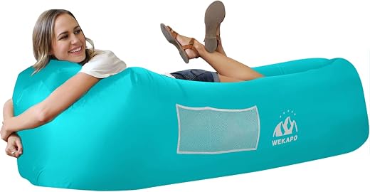 WEKAPO Inflatable Sun Lounger, Air Sofa, Hammock, Portable, Waterproof and Leak-Proof, Ideal for Backyard, Beach, Travel, ...