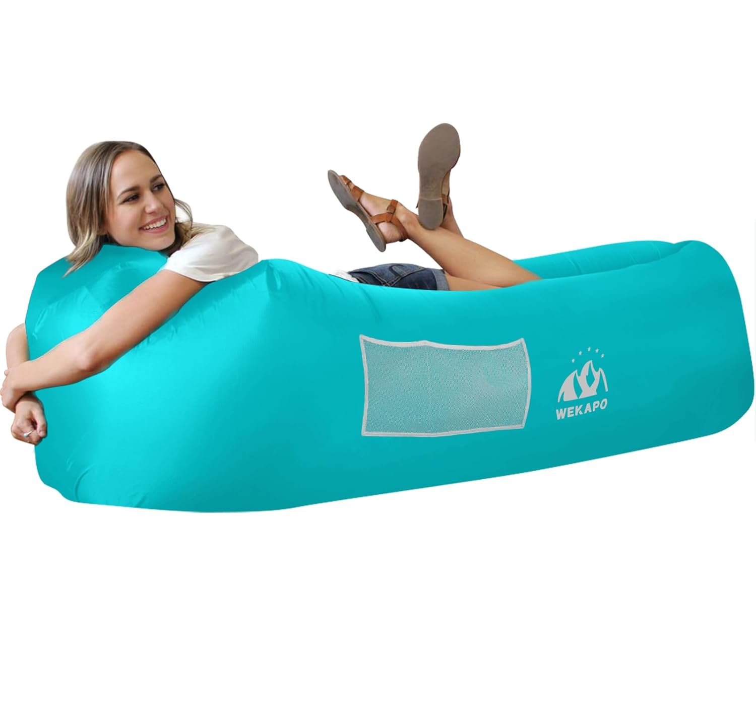 WEKAPO Inflatable Sun Lounger, Air Sofa, Hammock, Portable, Waterproof and Leak-Proof, Ideal for Backyard, Beach, Travel, 