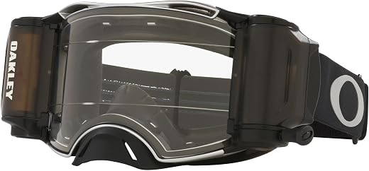 Oakley Airbrake MX Tuff Blocks Black Gunmetal w/Clear Roll Off