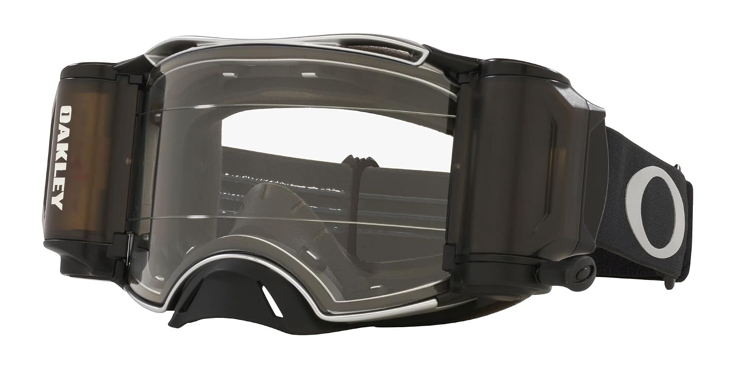 Oakley Airbrake MX Tuff Blocks Black Gunmetal w/Clear Roll Off