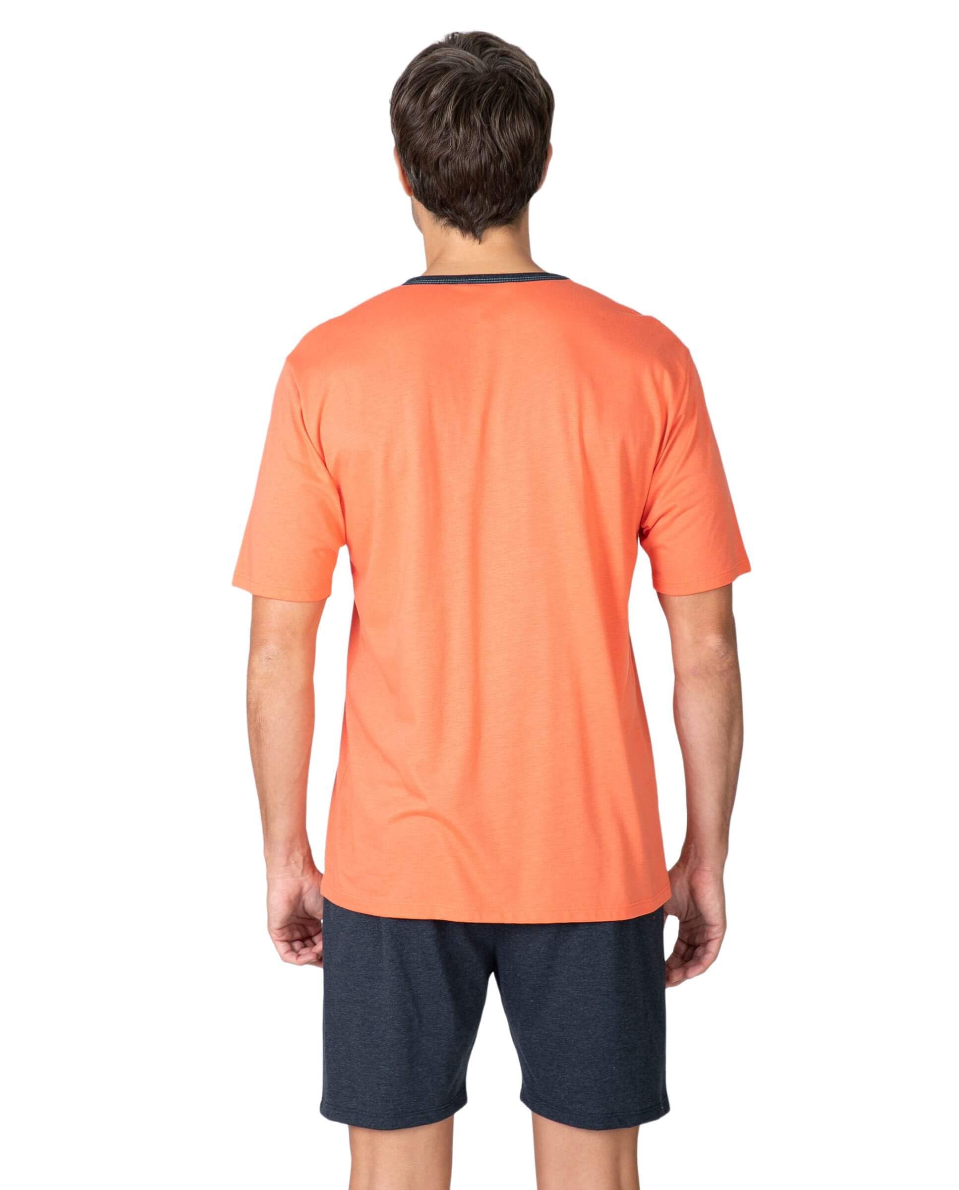 MASSANA Pijama Corto de Hombre, Algodón y Modal, Manga Corta, Transpirable, Verano, 2 Piezas