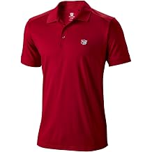 Wilson Men's Golf Sport Polo Shirt, PERFORMANCE POLO, Polyester, Wilson Red, Size L, WGA700303