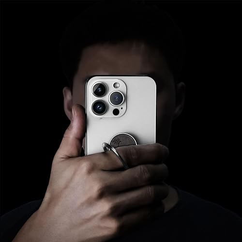 Miniatura 2 de Carveit Soporte de madera para teléfono celular, soporte de dedo con gancho de agarre de metal, soporte de teléfono compatible con Galaxy S23 Ultra