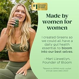 Bloom Nutrition Superfood Greens Powder, Digestive Enzymes with Probiotics and Prebiotics, Gut Health, Bloating Relief for Women, Chlorella, Green Juice Mix with Beet Root Powder, 25 SVG, Mango