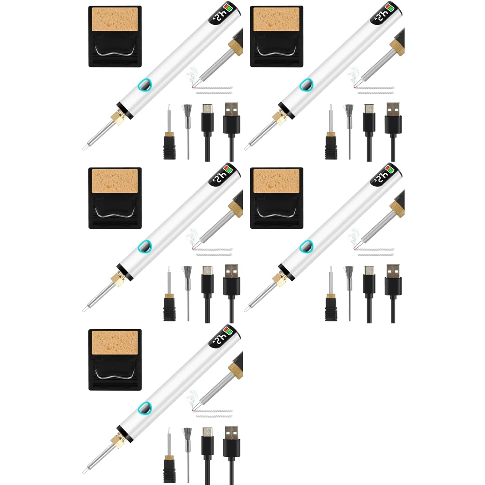 5X Rechargeable Thread Burner Kit for Jewelry Making,Digital Thread Zapper Tool,Leather Craft,Weaving & Stringing B