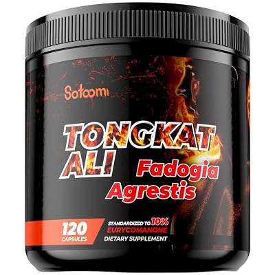 Satoomi Tongkat Ali with Fadogia Agrestis Supplement - Highest Potency 10% Eurycomanone Longjack Tongkat Ali Extract 300:1- Support Strength, Energy