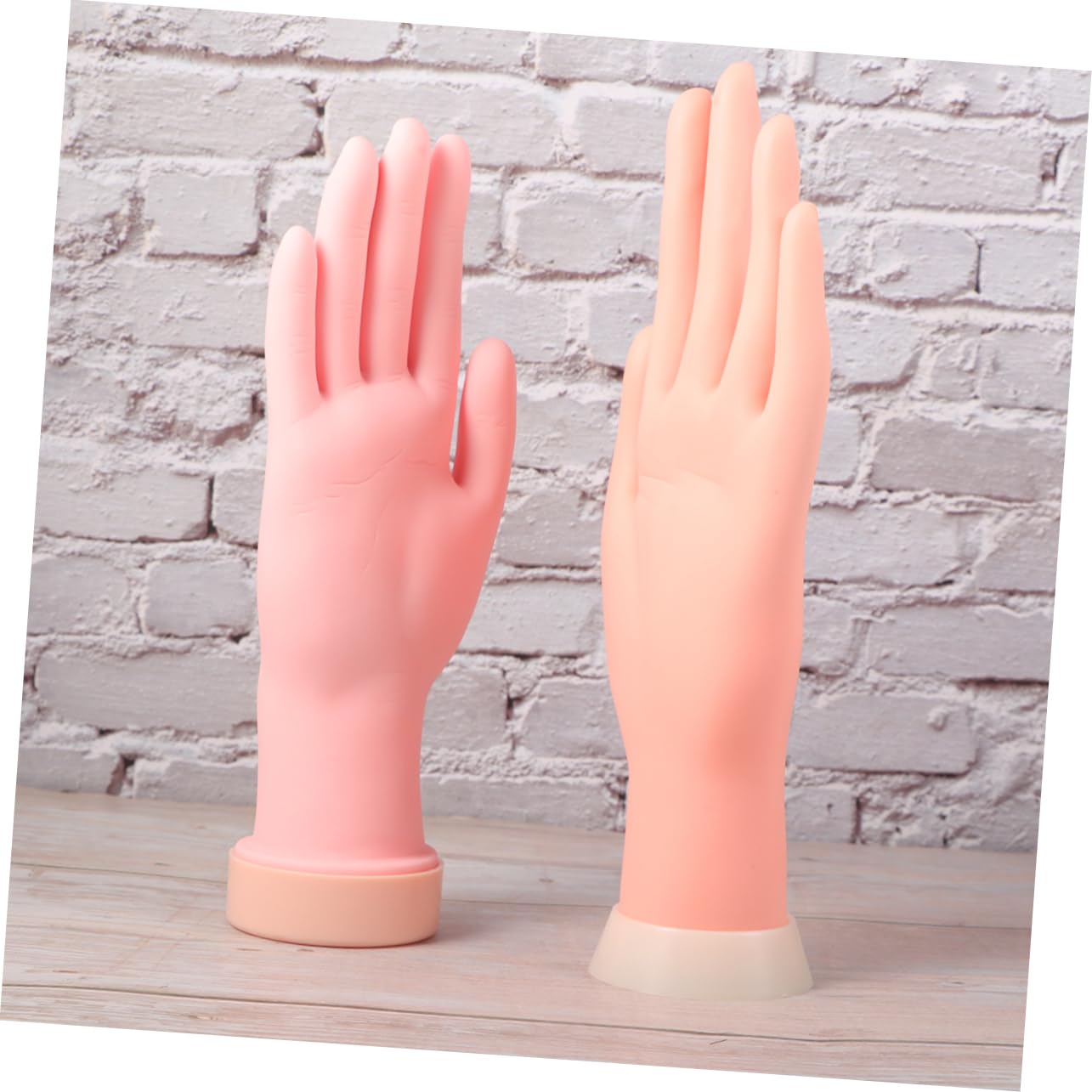 2pcs Practice Prosthetic Hand Nail Training Tool Simulated Nail Tips for Artistic Practice