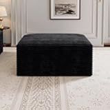 NMXUXMN Boneless Couch Modular Sectional Sofa – Oversized Cloud Couch Sectional with Deep Seats, Wide-Strip Corduroy Fabric, Compressed No-Assembly Couches for Living Room(Ottoman) | Boneless Design, Modular Sofa, Oversized Deep Seats, Corduroy Upholstery, Compressed Packaging