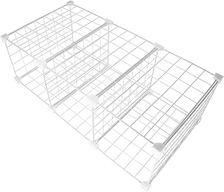 Homoyoyo White Iron Plastic Freezer Shelf Divider with Adjustable Height