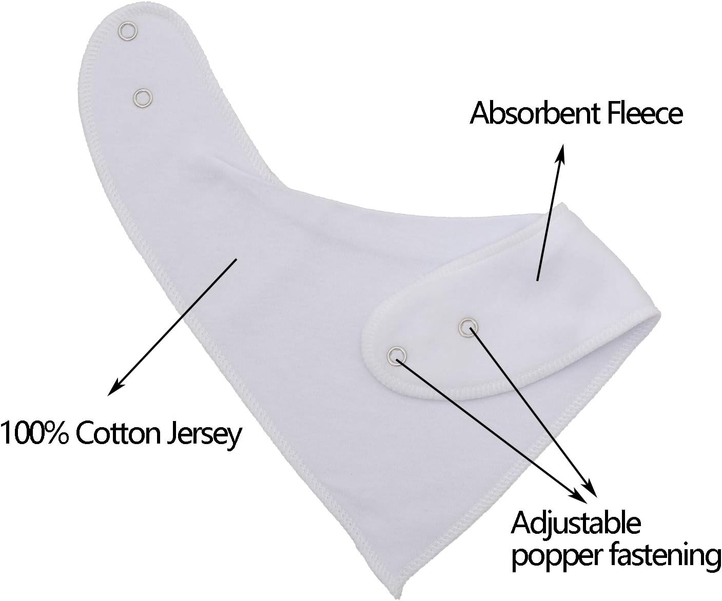 Maiwa Cotton Bandana Drool Bibs for Baby Girl Boys for Drooling and Teething for 8 Pack