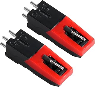 2pcs Universal Record Player Cartridge, Turntable Cartridges for Vinyl Records Diamond Stylus Needle Turntable Needle Record Player Needle for LP Phonograph, Victrola, ION, Crosley
