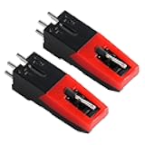 2pcs Universal Record Player Cartridge, Turntable Cartridges for Vinyl Records Diamond Stylus Needle Turntable Needle Record Player Needle for LP Phonograph, Victrola, ION, Crosley