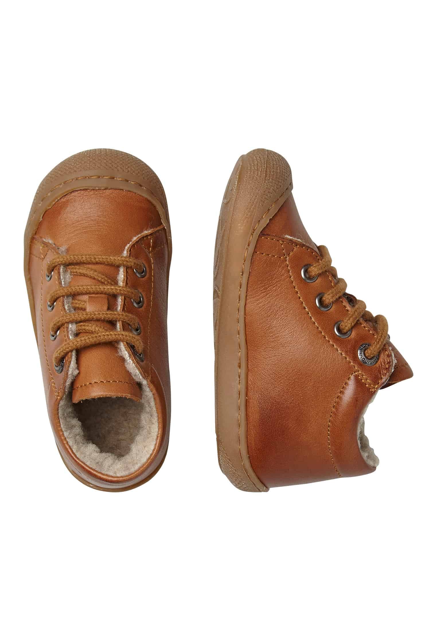 Naturino Chaussures Premiers Pas en Cuir doublés en Laine