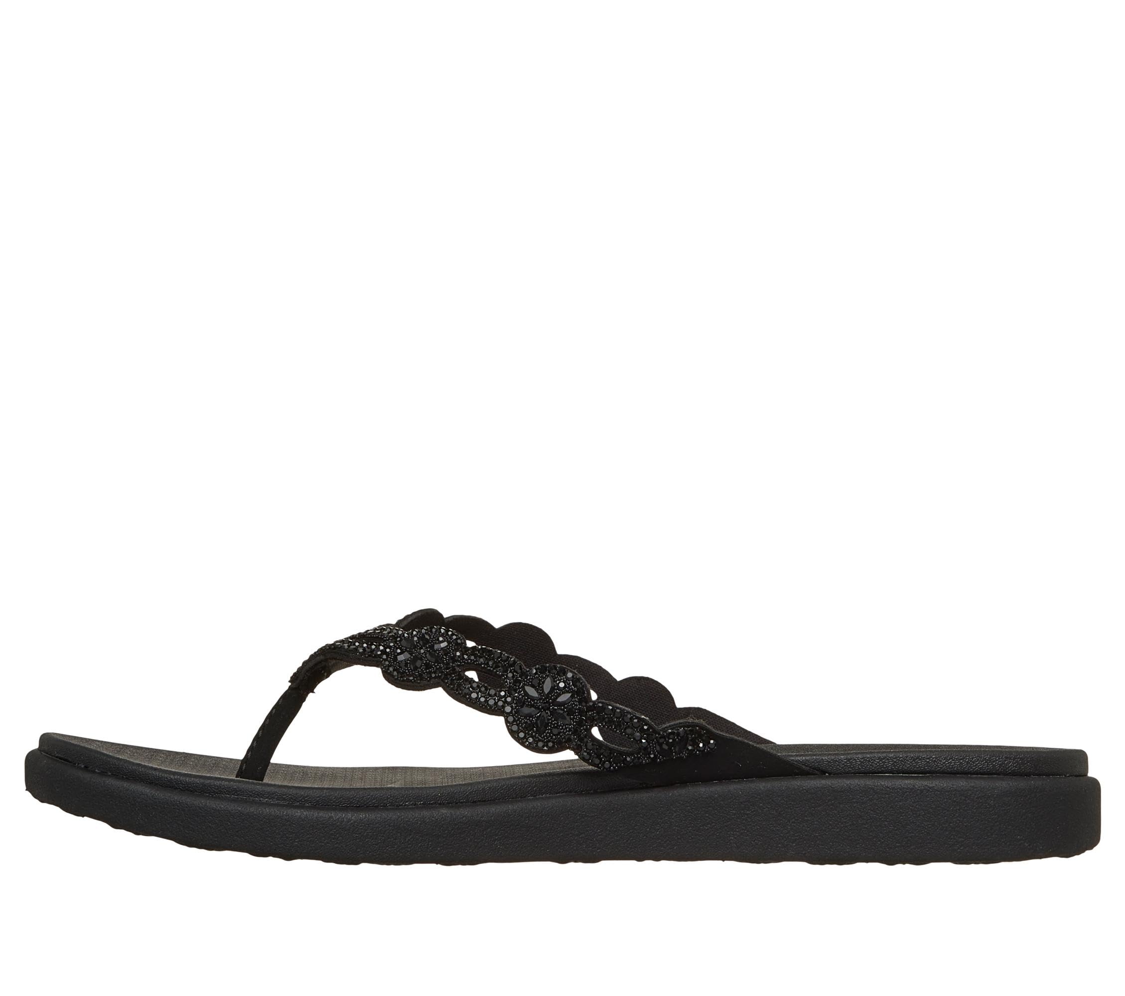 Skechers Meditation Luxe - Rhinestone Laser Cut Sandale plateFemme