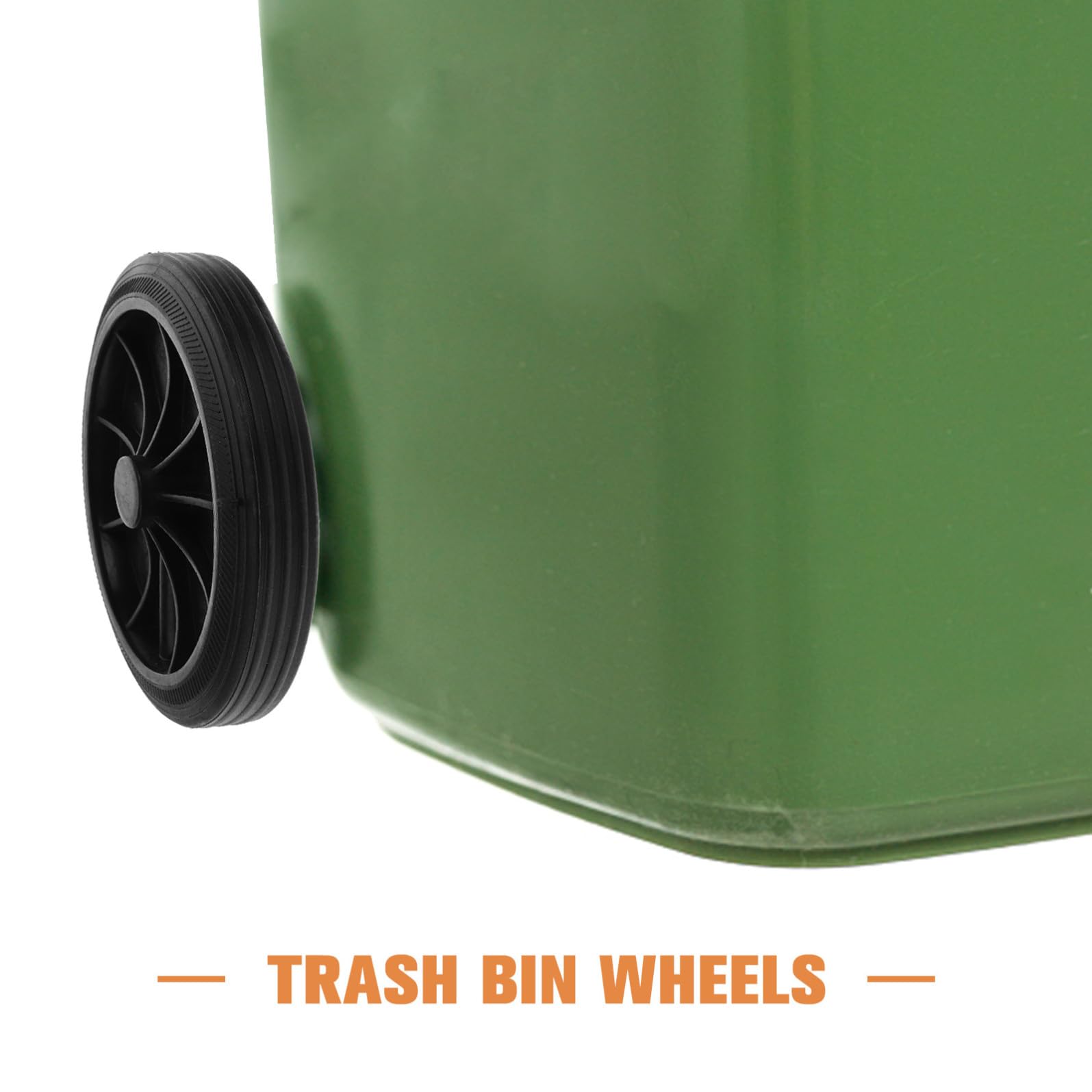 CLISPEED 2 Pezzi Ruote di Ricambio per Bidoni Spazzatura Nero in Plastico Foro di 2,3cm Facili da Manutenere e Sostituire per Contenitori Rifiuti ed Esterni