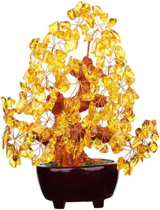 Tesco store Natural Citrine Gem Stone Money Tree- 7 Inch