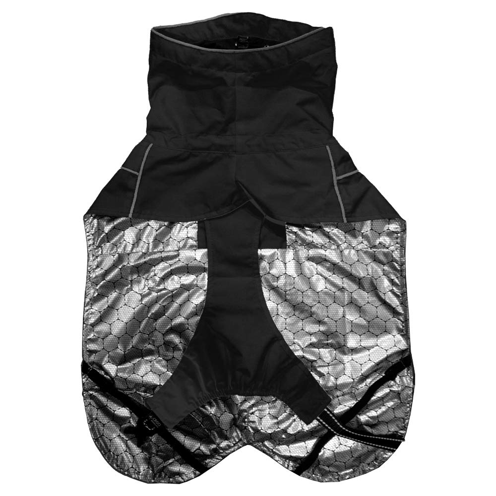 Croci Abrigo de Senderismo para Perros, Impermeable para Perros, MakaluLining, termorregulador, Negro, Talla 70 cm - 384 g