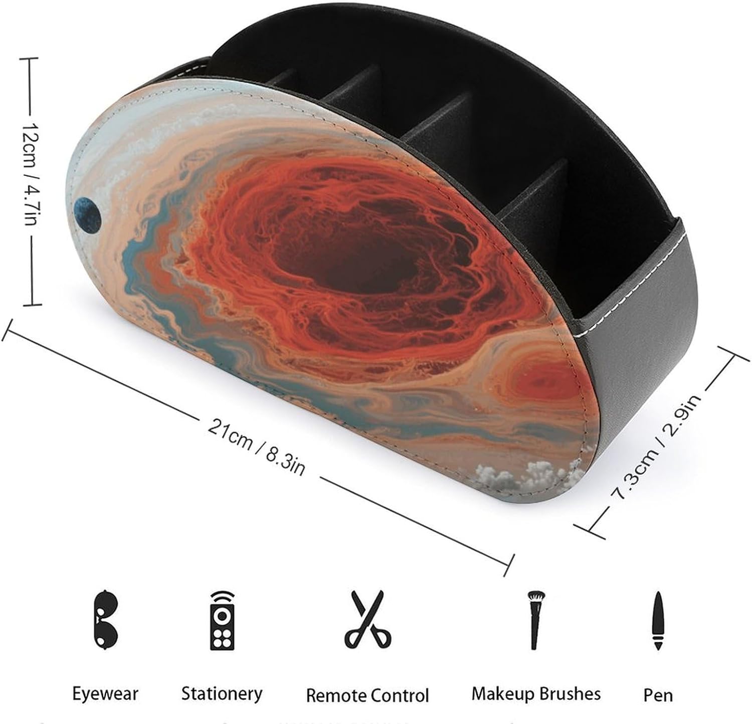 Remote Control Holder Remote Caddy Organizer Jupiter Red Spot image 2