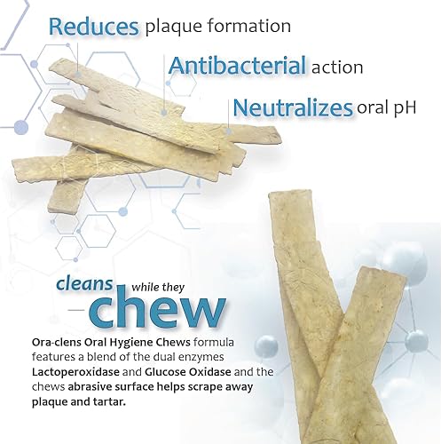 Vista 29 de Masticables de higiene bucal para perros medianos, golosinas dentales enzimáticas para el cuidado bucal diario, limpia los dientes y refresca