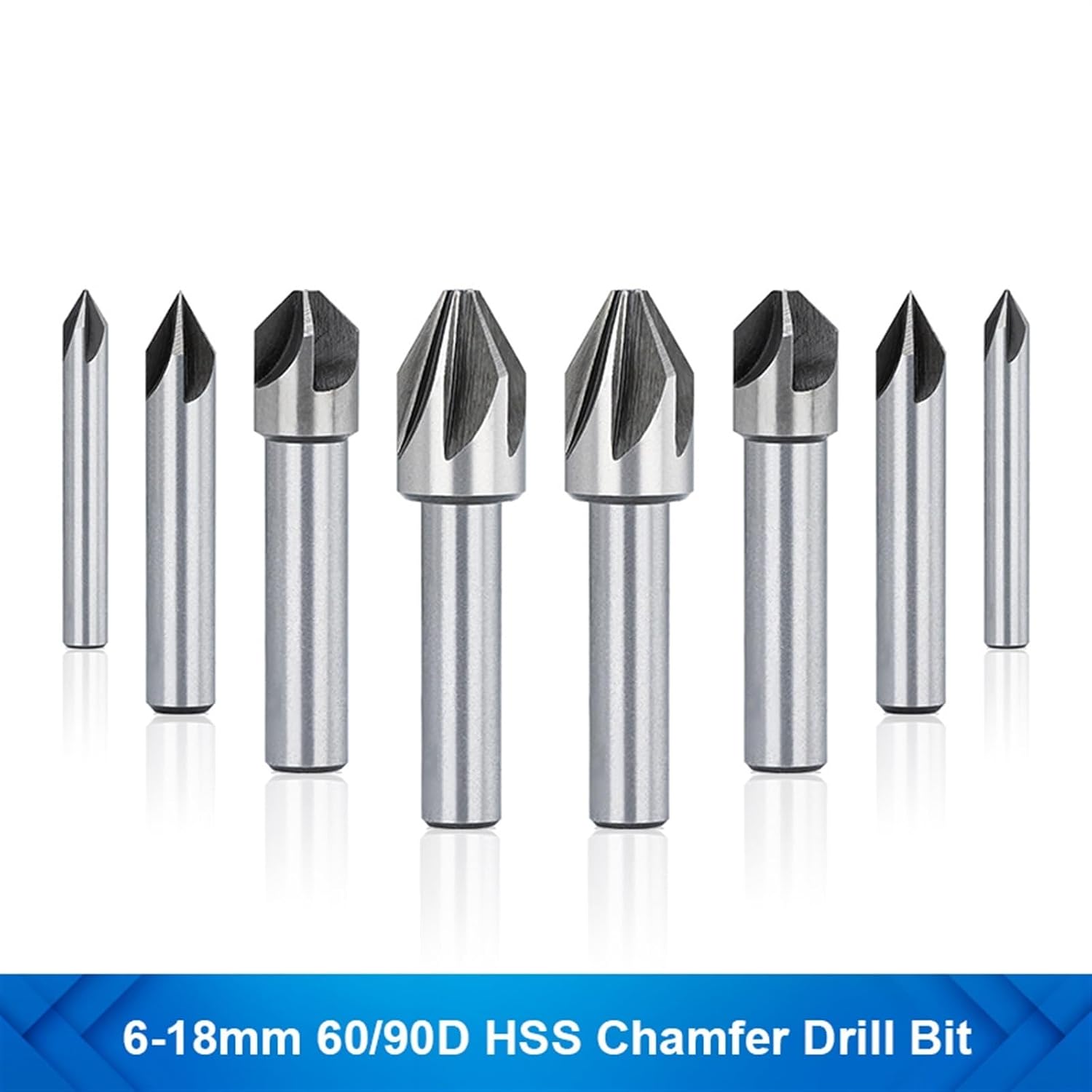 1pcs HSS Steel Chamfering Cutter 4/6/8/10/12/14/18mm 60/90 Degrees Countersink Drill Bit,Metal Chamfering Drill,Hole Cutter(10X90D) DIOBFZFY