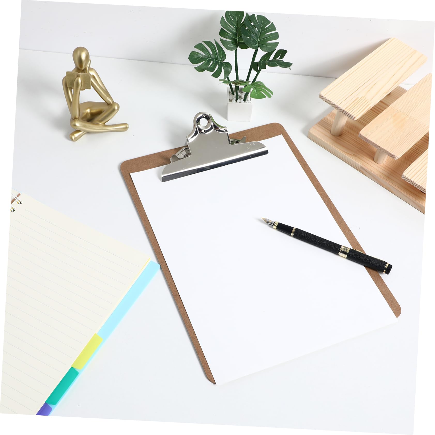 Artibetter 6pezzi Pannello Rigido Per Ufficio Lavagna Per Appunti Lavagna Portatile Per Scrivere Pannello Rigido Per Pittura Supporto Per Scrittura in Mdf Clip Per Documenti Per Ufficio Basso