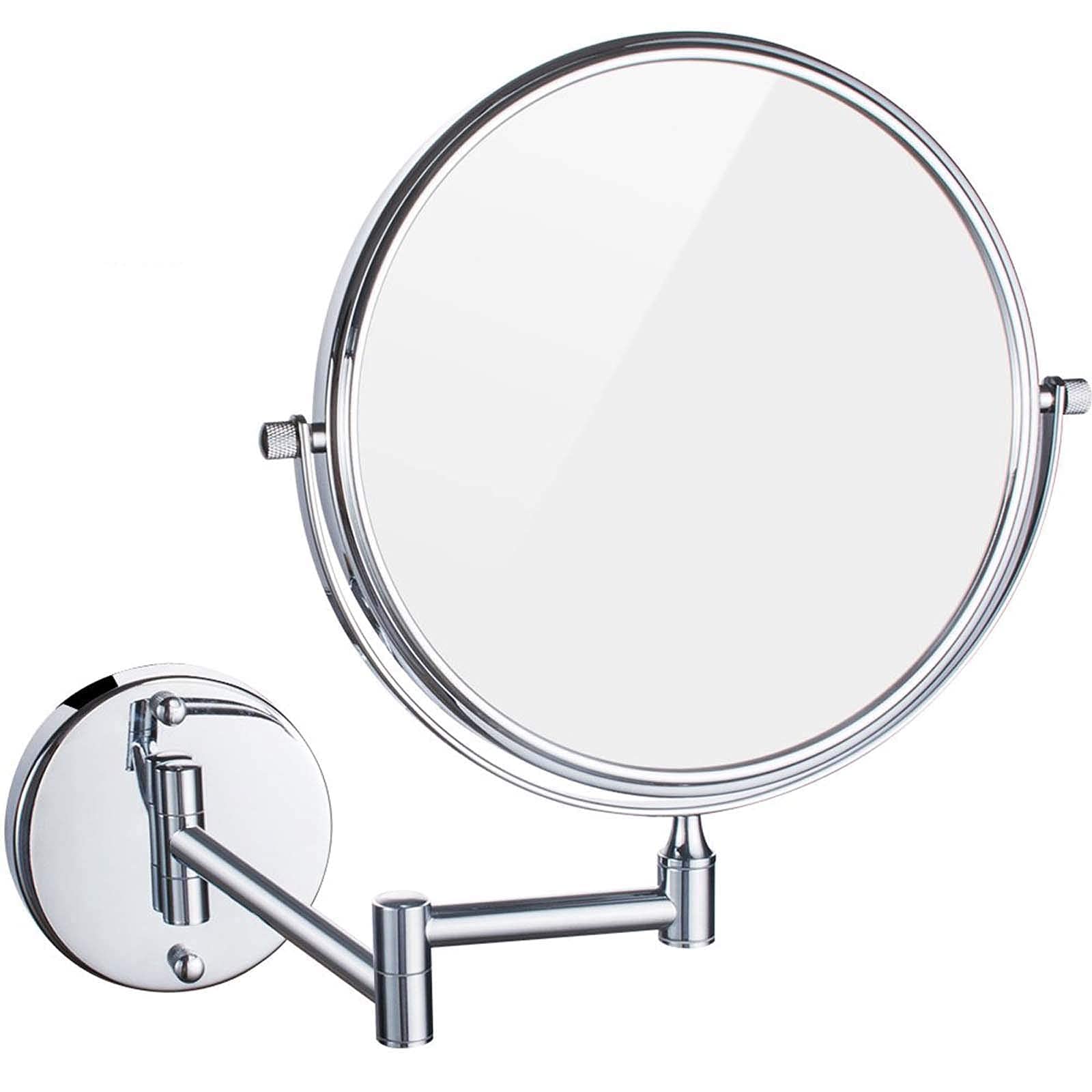 Miroir de salle de bain rond à rotation pour un rasage matinal parfait
