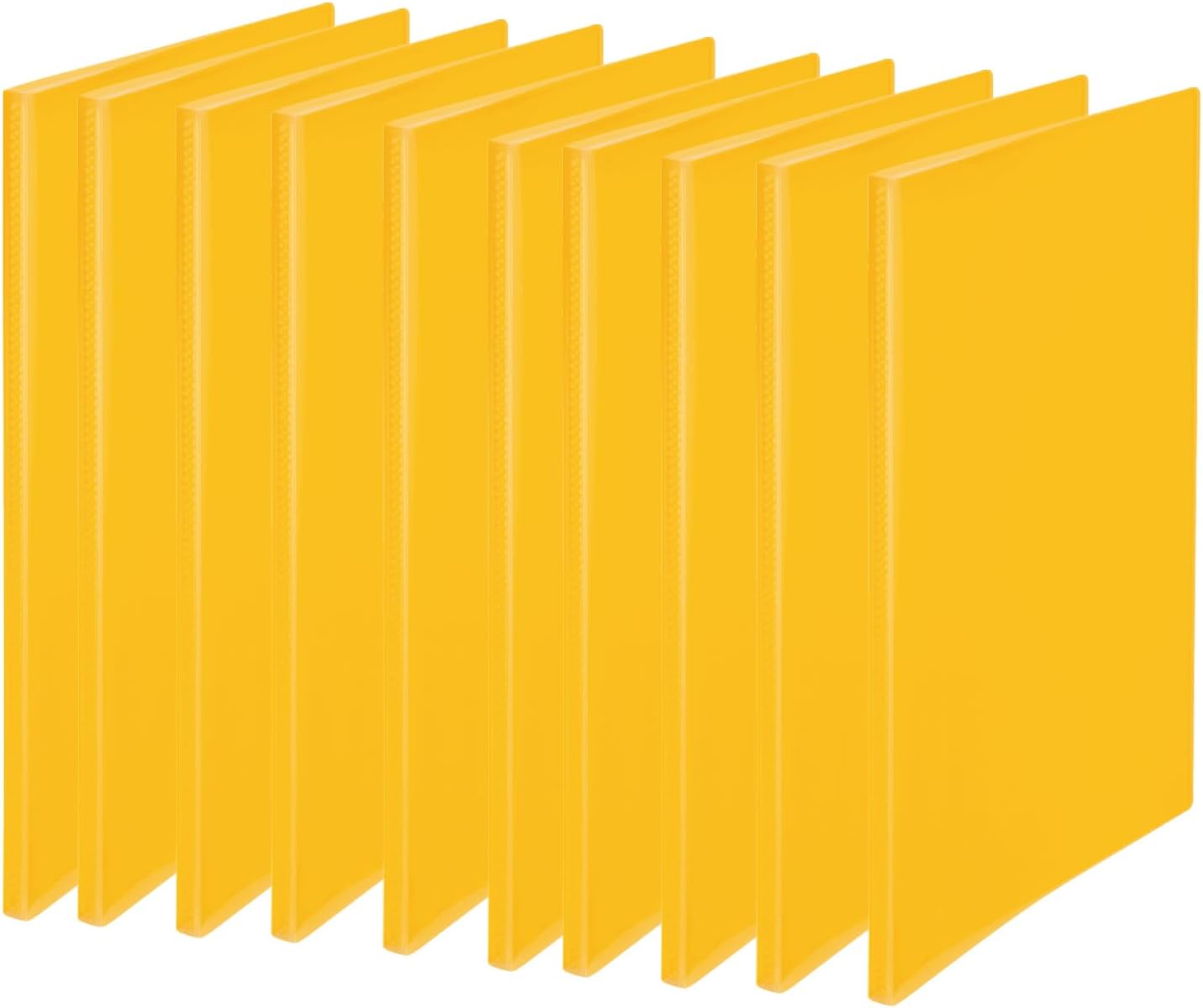 Plus File Simple Clear File A4 Vertical 20 Pockets, 10 Pieces, Orange FC-220SC 98-166 x 10