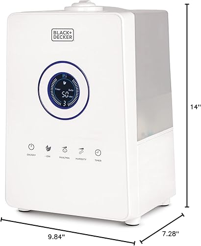 Vista 7 de BLACK+DECKER Humidificador ultrasónico de 1.45 galones