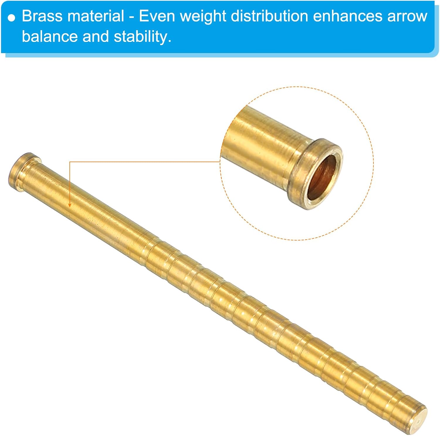 PATIKIL Archery Arrow Brass Insert, Insert Screw Copper Brass Arrow for Carbon Arrows