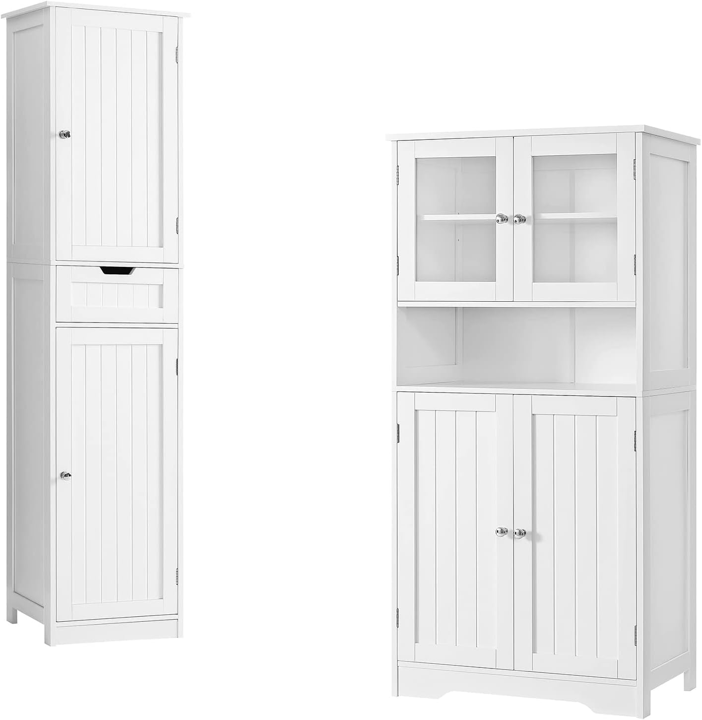 Iwell Tall Linen Tower Freestanding Bathroom