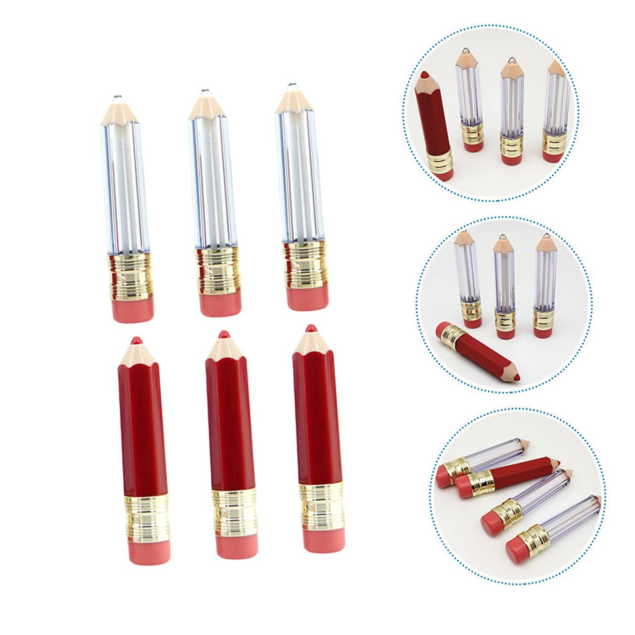 Angoily 30stücke Lippenstift Rohlinge Leere Lippenbalsam Röhren Wiederverwendbar Nachfüllbar Transparente Und Rote Stifte Für Kosmetische Anwendungen Und Reisen