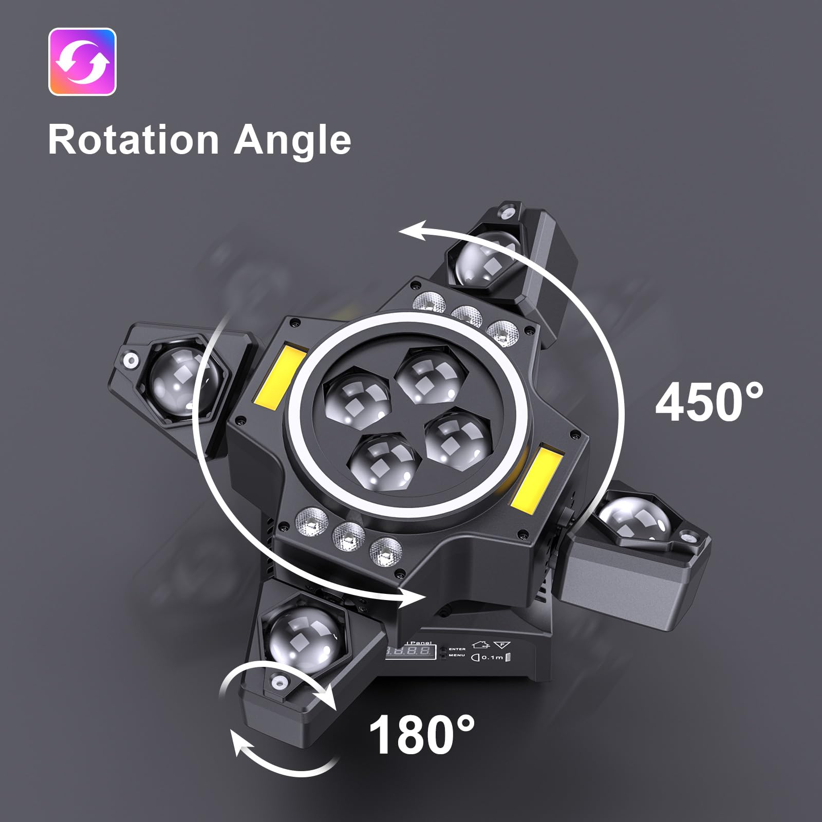 150W Teste Mobili LED RGBW Luci Discoteca con Telecomando RGBW 27CH Luci da Palco Fari per Palco Party Disco Club illuminazione