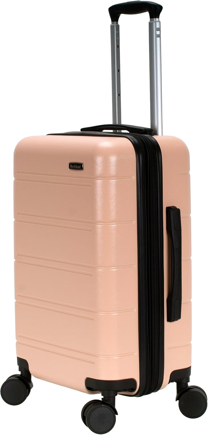 Rockland Tahoe Hardside 20" Expandable Spinner Wheel Carry-on, Champagne