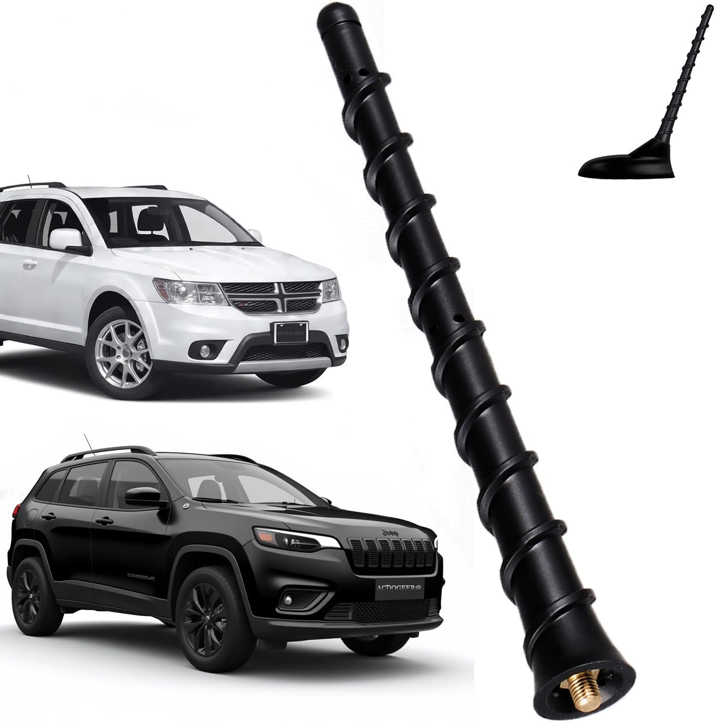 7 Inch Antenna for 2011-2025 Jeep Cherokee Grand Cherokee Dodge Avenger Liberty Durango Dart Journey Chrysler 200 Fiat 500 OEM 5091100AA 68297936AA 5091100AB