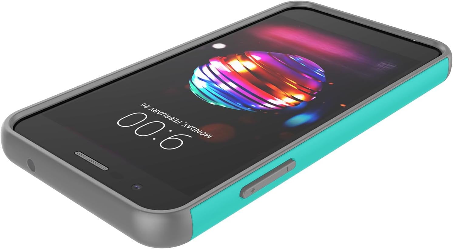 Tekcoo Case for LG K30 / LG Harmony 2 / LG K30 Plus/LG Phoenix Plus/LG Premier Pro LTE, [Tmajor] Shock Absorbing [Turquoise] Rubber Silicone Plastic Scratch Resistant Sturdy Grip Hard Cases Cover