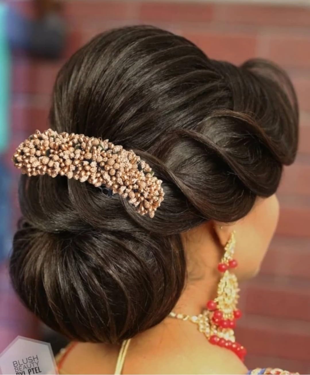 KOOCHIArtificial flower for hair veni gajra brooch bridal accessories (gold) (B0CQVMLPBW) Amazon Price History, Amazon Price Tracker