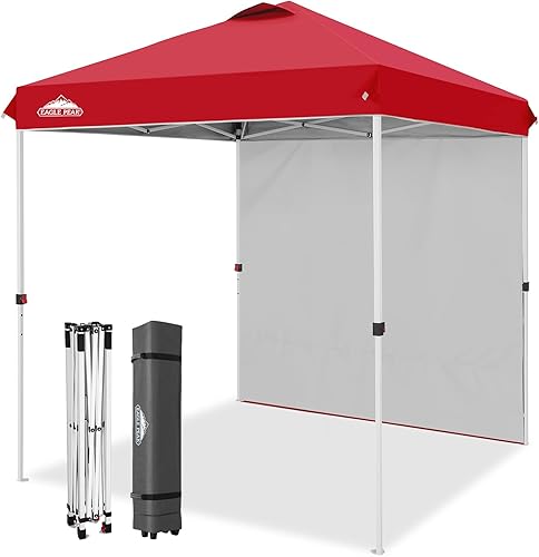 Miniatura 58 de EAGLE PEAK - Tienda de campaña desplegable con toldo, 1 pared lateral, fácil de montar, tienda para eventos, protección solar para exteriores, bolsa