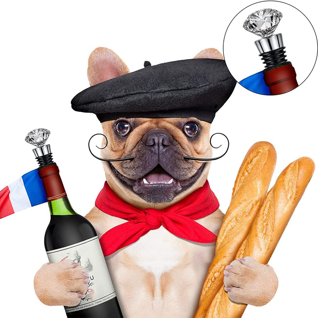 Kit Tappi Vino Vuoto In Metallo - 8 Pezzi Riutilizzabili, Con Inserti Per Sughero, Per Home Bar E Fai Da Te