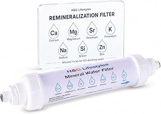 H&G Lifestyles Remineralization Filter, RO Water Mineralizer, 12 Months