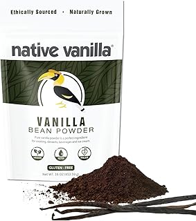 Vanilla Bean Powder - 1 lb - Premium 100% Pure Ground Vanilla Bean Powder - For Cooking, Baking, Coffee, Smoothies & Desserts - No Fillers or Additives, Raw & Unsweetened - Native Vanilla