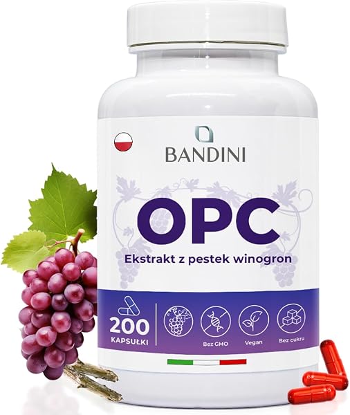 Bandini OPC Suplement Ekstrakt z pestek winogron 200 kapsułek