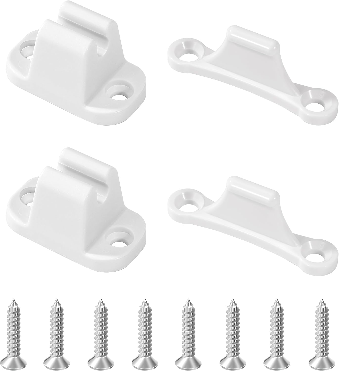 2x Kit de Retenue de Porte en forme de T Arrêt Retenant Support de Crochet en Plastique Compatible pour Camping-car RV Caravane
