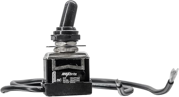 10 PCS Heavy Duty Toggle Switch 20/15A 125/277V, 2 HP with Waterproof Rubber Boot UL cUL Certified
