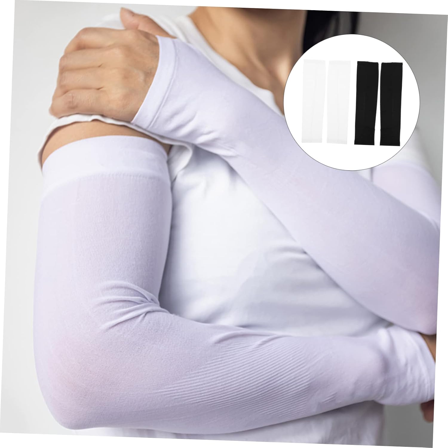 4 Pairs Sunscreen Ice Silk Sleeves Sports Arm Sleeve Protective Arm Cover Cooling Arm Sleeves Arm Guard/3500