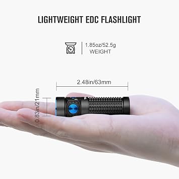 OLIGHT I3T EOS 180 Lumens Dual-Output Slim EDC Flashlight Bundle with Baton4 Rechargeable EDC Flashlight, LED Light 1300 Lumens with Magnetic Charging Cable